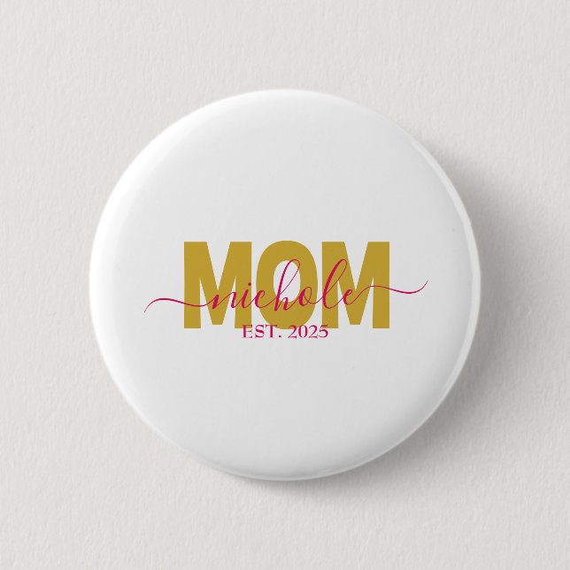 PERSONALISIERTE WERDENDE MUTTER BUTTON (Vorderseite)