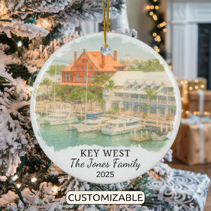 Personalisierte Westverzierung, Florida Keramik Ornament