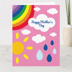 Personalisierte Wetter-, Regenbogen- und Sonnensch Karte