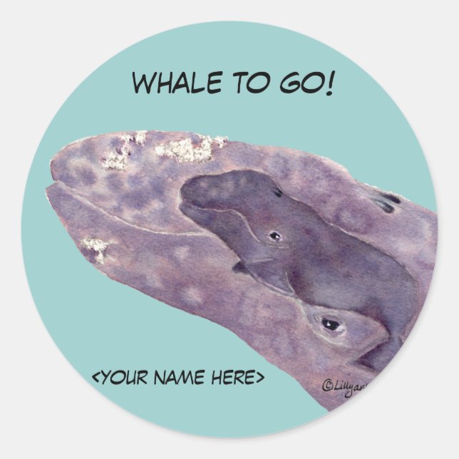 Personalisierte Whale Stickers Envleope Siegel (Vorderseite)