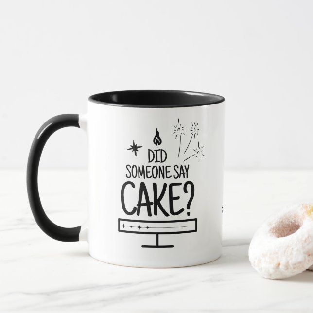 Personalisierte Whimsical Cake Lover Typografie We Tasse (Mit Donut)