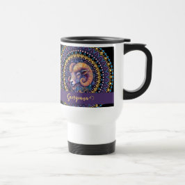 Personalisierte Whimsikanzüge Zodiac Dot Mandala Reisebecher