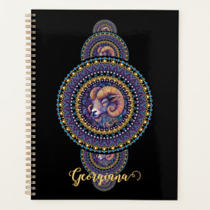 Personalisierte Whimsischer Aries Ornamental Manda Planer