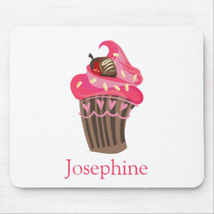 Personalisierte Whimsy rosa Kuchen-Mausunterlage Mousepad