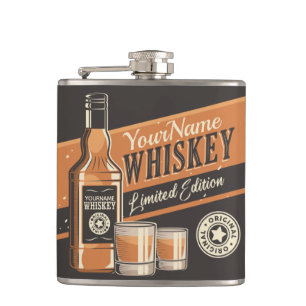 Personalisierte Whiskey-Flasche Western-Bar  Flachmann