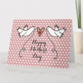 Personalisierte White Doves Muttertagkarte Karte