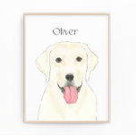 Personalisierte White Labrador Art Fotodruck<br><div class="desc">Ich bin in Liebe mit dieser wunderschön detaillierten Aquarellbild eines weißen Labradors oder Labradors! Personalisieren Sie diese Kunstdrucke mit Ihrem Namen oder Monogramm, um Ihre Dekoration zu ergänzen und Schriftart zu ändern, indem Sie bei der Personalisierung die Option "Bearbeiten mit dem Designwerkzeug" auswählen. Bestellen Sie die Erholung meiner Kollektion für...</div>