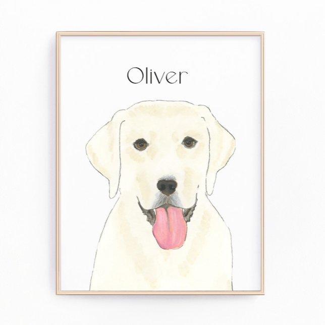 Personalisierte White Labrador Art Fotodruck (Von Creator hochgeladen)