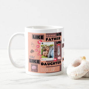 Personalisierte "Wie Vater so Tochter, oh je" Kaffeetasse