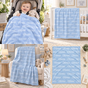 Personalisierte wiederholende Baby-Jungen-Name Bla Fleecedecke
