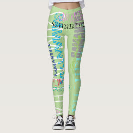 Personalisierte wiederholende Leggings Buchstaben
