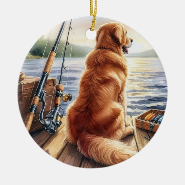 Personalisierte Wiederholung eines Dock Dog Memori Keramik Ornament (Vorne)