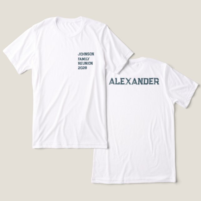 Personalisierte Wiedersehen-Green-Pocket-Design Tri-Blend Shirt (Design vorne & hinten)