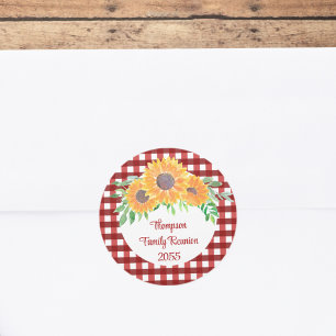 Personalisierte Wiedersehen Runder Aufkleber