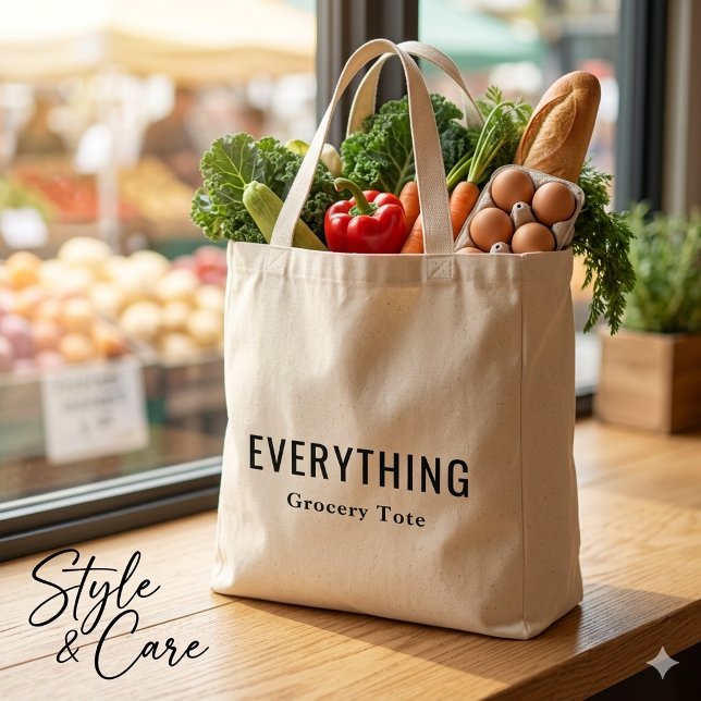 Personalisierte wiederverwendbare Einkaufstasche (Personalized Everything Reusable Grocery Tote Bag)
