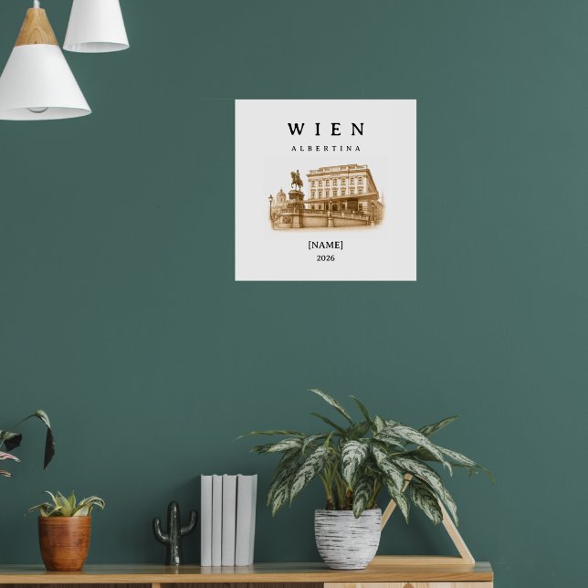 Personalisierte Wien Albertina | Name & Jahr Poster (Wohnzimmer 1)