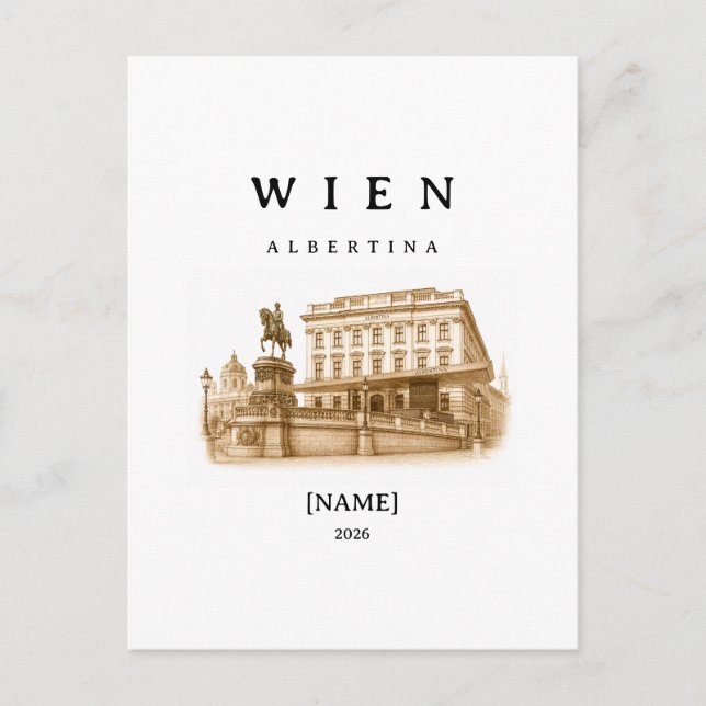 Personalisierte Wien Albertina | Name & Jahr Postkarte (Vorderseite)