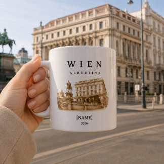 Personalisierte Wien Albertina Tasse | Name & Jahr