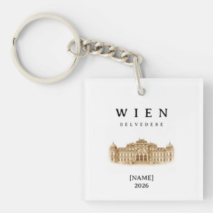 Personalisierte Wien Belvedere   Name & Jahr Schlüsselanhänger