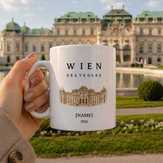 Personalisierte Wien Belvedere Tasse | Name & Jahr