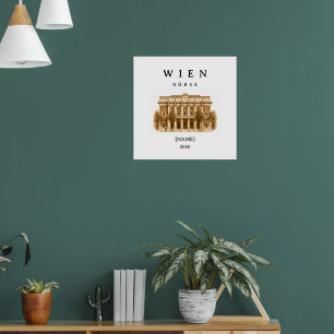 Personalisierte Wien Börse Name & Jahr Poster