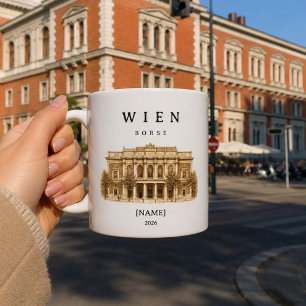 Personalisierte Wien Börse Tasse   Name & Jahr