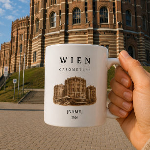 Personalisierte Wien Gasometer Tasse Name & Jahr