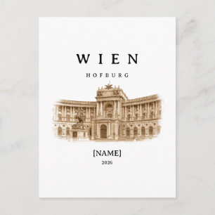 Personalisierte Wien Hofburg Name & Jahr Postkarte