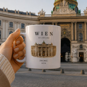 Personalisierte Wien Hofburg Tasse Name & Jahr