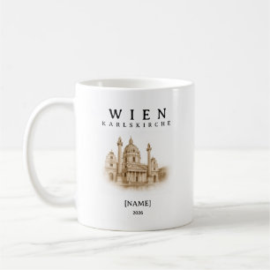 Personalisierte Wien Karlskirche Tasse   Name & Ja