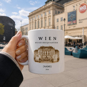 Personalisierte Wien Museumsquartier Tasse   Name 