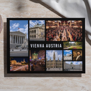 Personalisierte Wien Österreich Foto-Collage Postkarte
