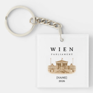 Personalisierte Wien Parlament   Name & Jahr Schlüsselanhänger