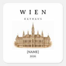 Personalisierte Wien Rathaus | Name & Jahr