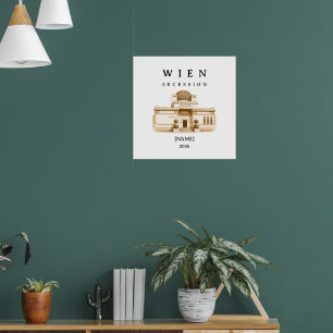 Personalisierte Wien Secession Name & Jahr Poster
