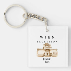 Personalisierte Wien Secession Name & Jahr Schlüsselanhänger