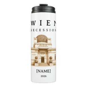 Personalisierte Wien Secession Name & Jahr Thermosbecher