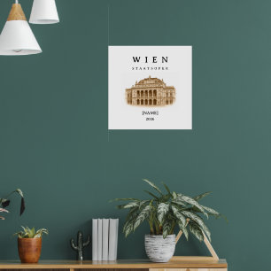 Personalisierte Wien Staatsoper Name & Jahr Poster