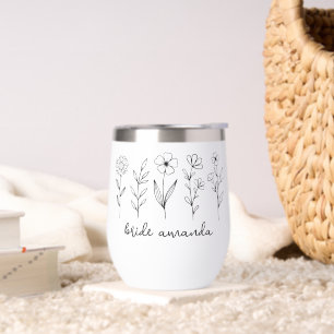 Personalisierte Wildblume Bride Wedding