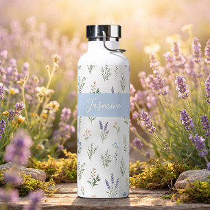 Personalisierte Wildblume, individuelle Namen Flor Trinkflasche