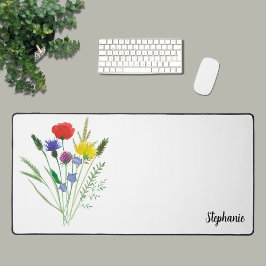 Personalisierte Wildblume Schreibtischunterlage