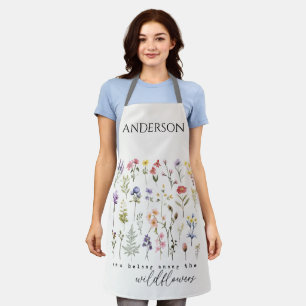 Personalisierte Wildblume Schürze