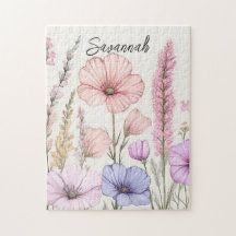 Personalisierte Wildblumen-Botanik