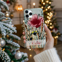 Personalisierte Wildblumen-Handyhülle