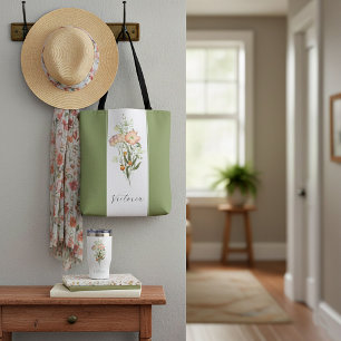 Personalisierte Wildblumen-Tasche