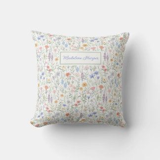 Personalisierte Wildblumenwiese Coquette Kissen