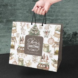 Personalisierte Winterlandschaft Große Geschenktüte