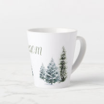 Personalisierte Winterlandschaft Latte Tasse