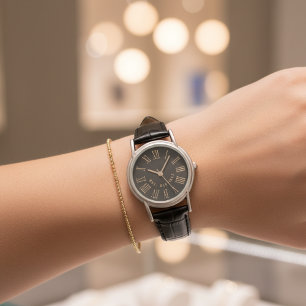 Personalisierte "Wir sind gerade verheiratet"-Uhr  Armbanduhr