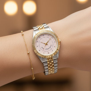 Personalisierte "Wir sind gerade verheiratet"-Uhr Armbanduhr